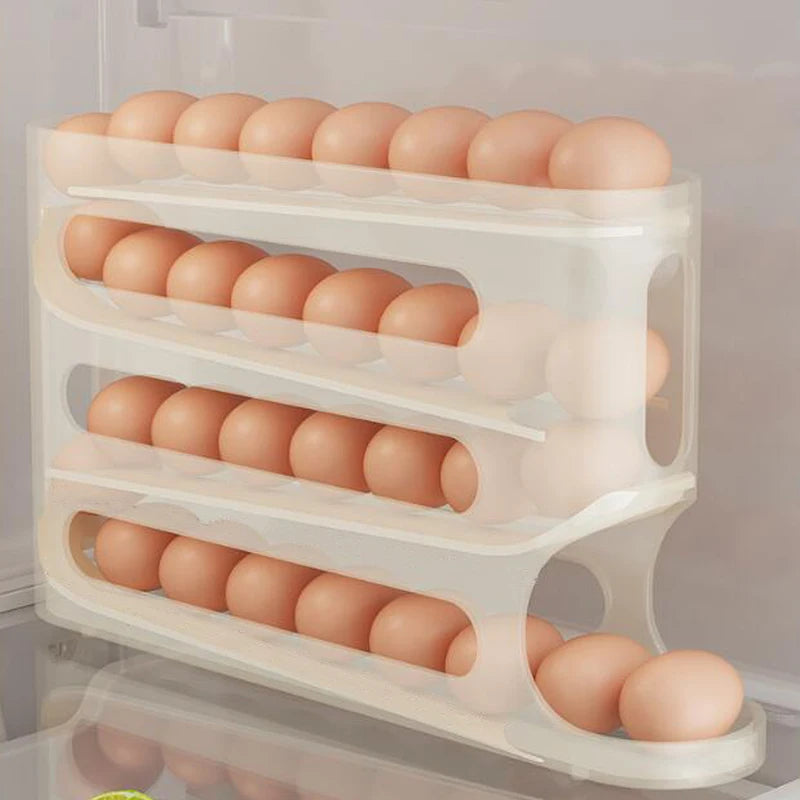 Egg Holder for Fridge, Eggs Dispenser Auto Rolling