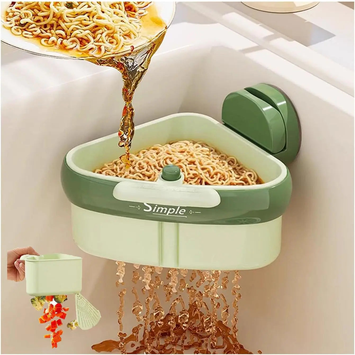 Suction Cup Sink Corner Rack