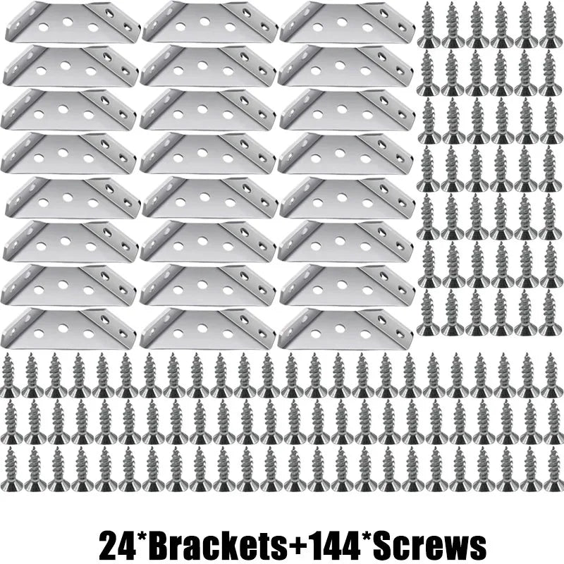 Stainless Steel Corner Connector Bracket with Screws