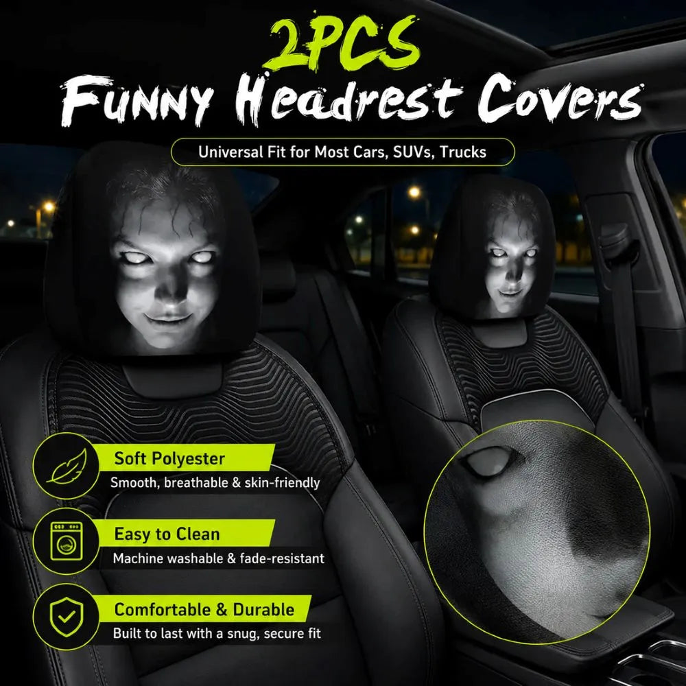Car Headrest Funny Cover