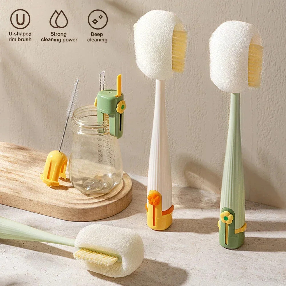Multifunctional 5-in-1 Bottle Cleaning Brush