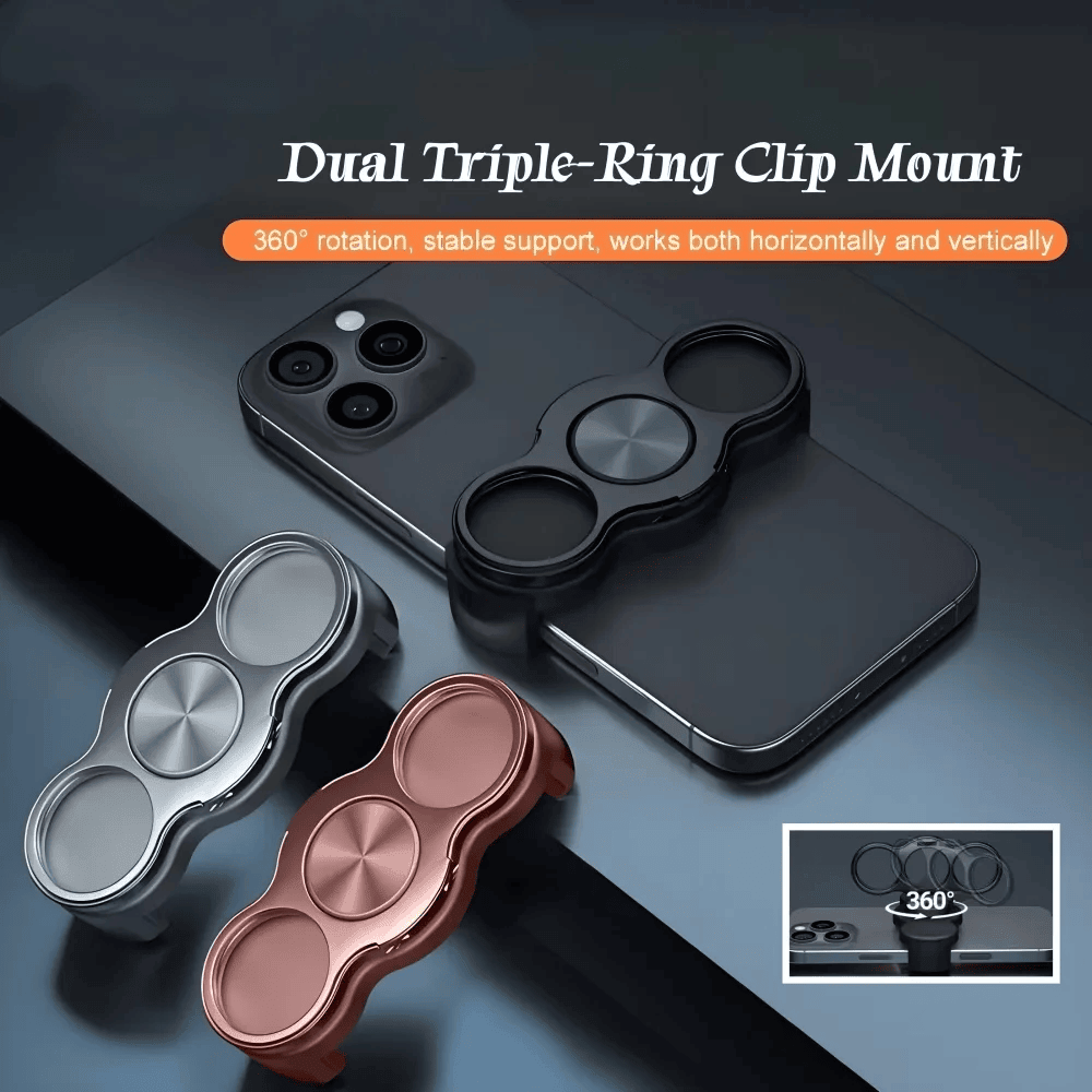 Dual-Ring Three-Finger Back Clip Holder