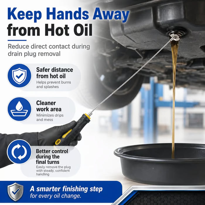 Flexible Magnetic Oil Drain Plug Remover Tool
