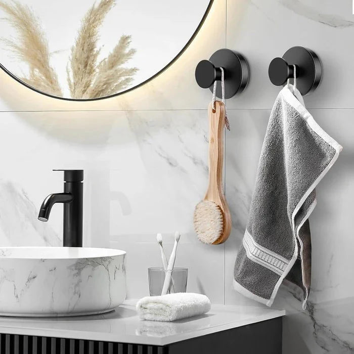 Black Shower Suction Hooks