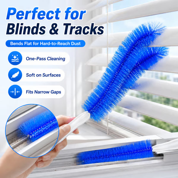 Bendable Microfiber Head, Reusable Dust Remover