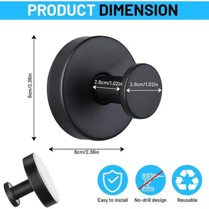 Black Shower Suction Hooks