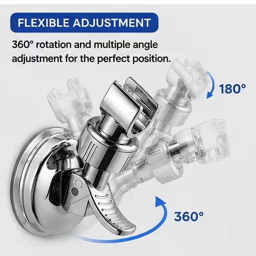 Adjustable Suction Cup Shower Head Holder (No Drill)
