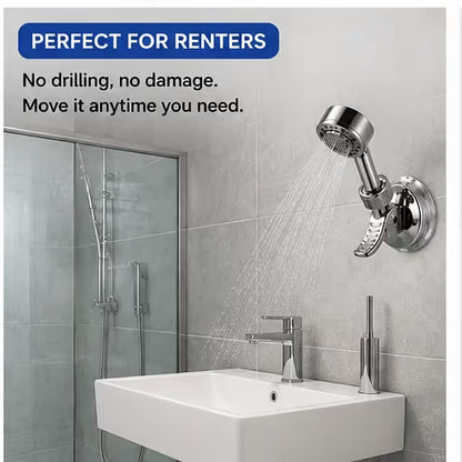 Adjustable Suction Cup Shower Head Holder (No Drill)