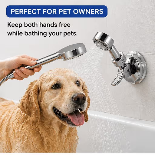 Adjustable Suction Cup Shower Head Holder (No Drill)