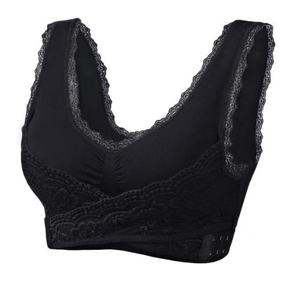 Instant Lift Front Cross Side Buckle Lace Bra