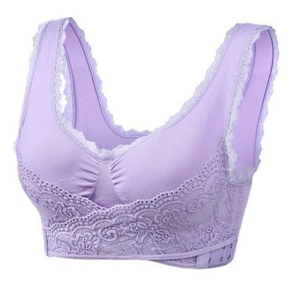Instant Lift Front Cross Side Buckle Lace Bra