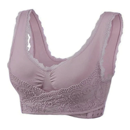 Instant Lift Front Cross Side Buckle Lace Bra