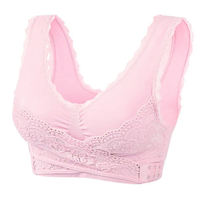 Instant Lift Front Cross Side Buckle Lace Bra