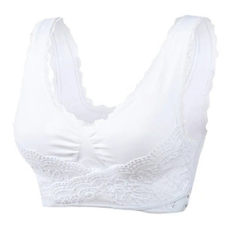 Instant Lift Front Cross Side Buckle Lace Bra