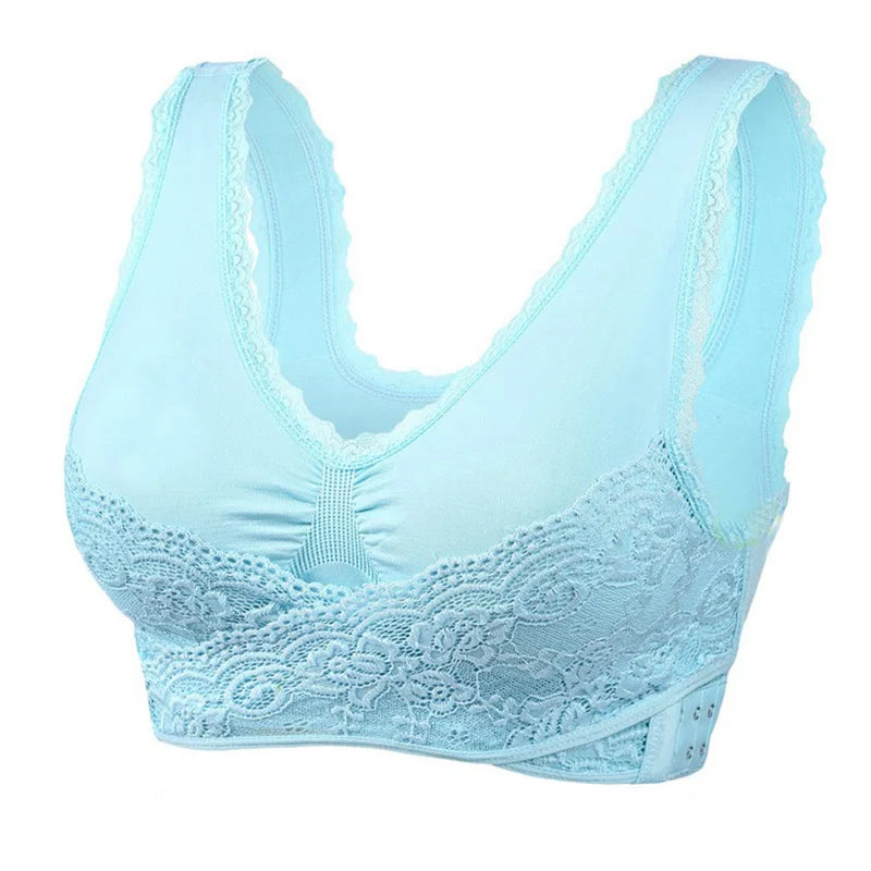 Instant Lift Front Cross Side Buckle Lace Bra