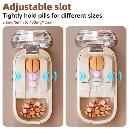 Portable Pill Box With Cutter