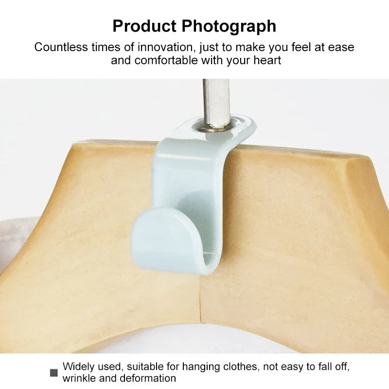 Space-Saving Clothes Hanger Connector Hooks