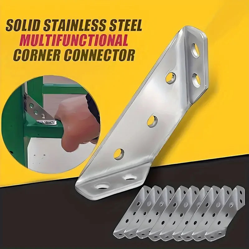 Stainless Steel Corner Connector Bracket with Screws