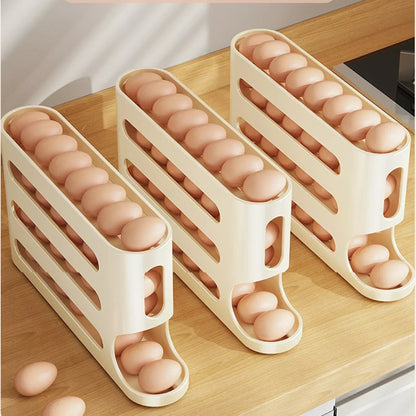 Egg Holder for Fridge, Eggs Dispenser Auto Rolling