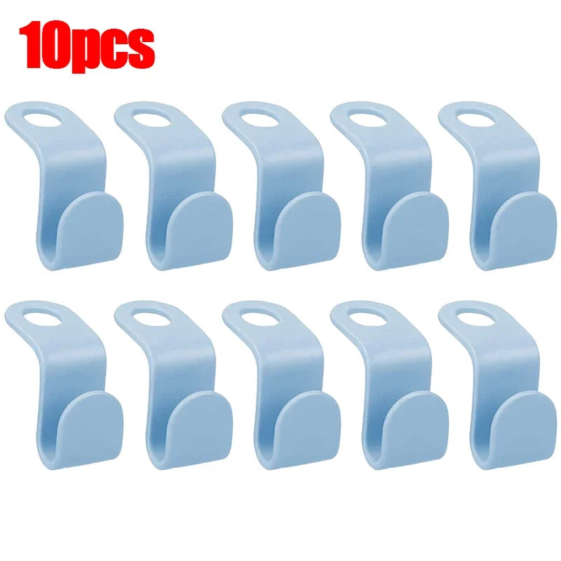 Space-Saving Clothes Hanger Connector Hooks