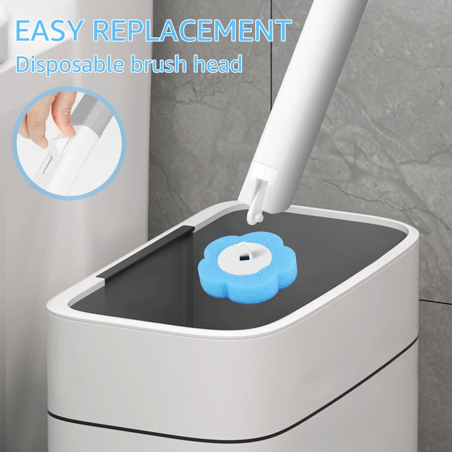 Toilet Scrubber Kit with Self-Cleaning Disposable Pads