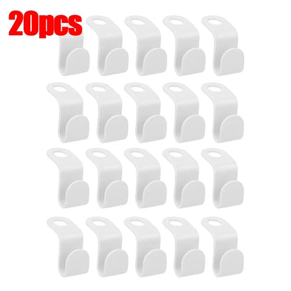 Space-Saving Clothes Hanger Connector Hooks