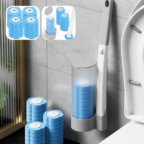 Toilet Scrubber Kit with Self-Cleaning Disposable Pads