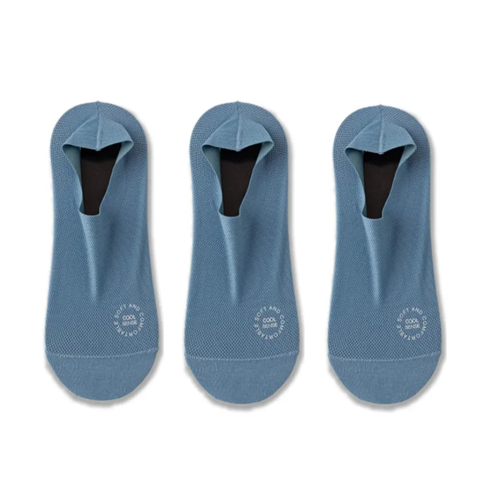 3-Pair Invisible Grip Socks Pack