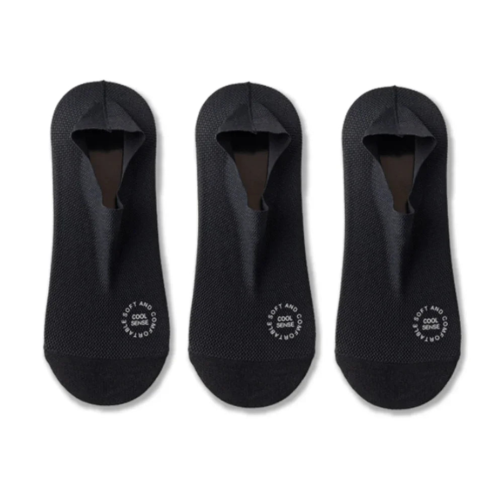 3-Pair Invisible Grip Socks Pack
