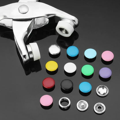 Metal Snap Buttons with Fastener Pliers Kit