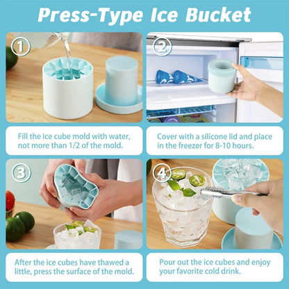Cylinder Silicone Ice Cube Mold