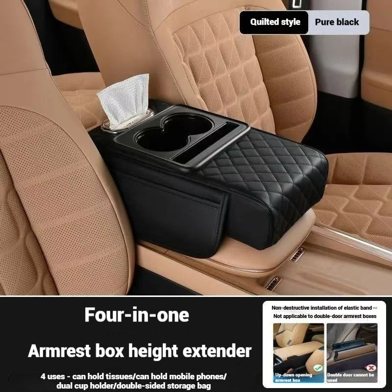 Multifunctional PU Leather Car Armrest Box Mat