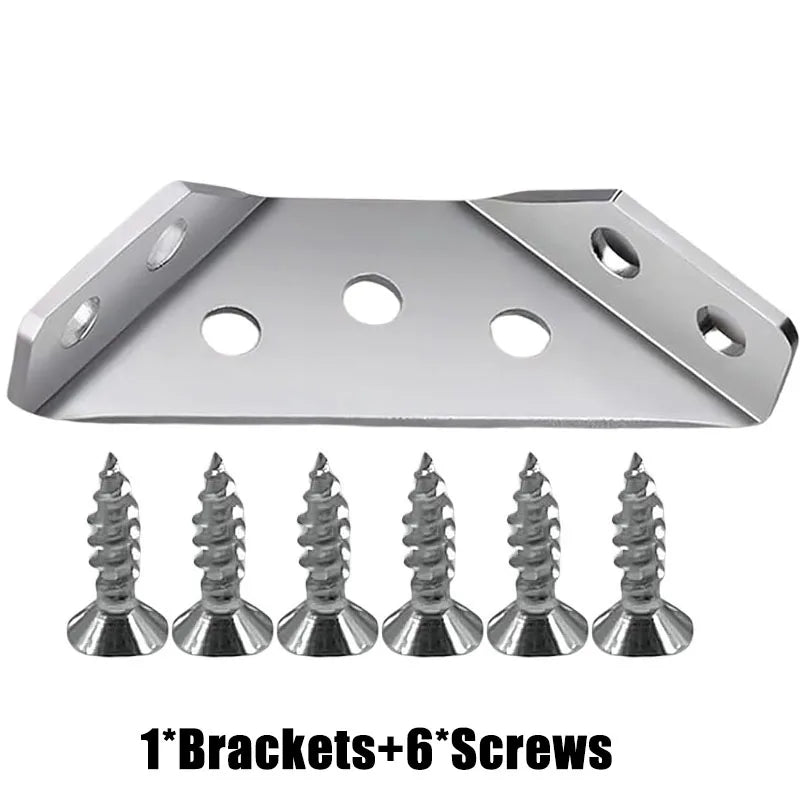 Stainless Steel Corner Connector Bracket with Screws