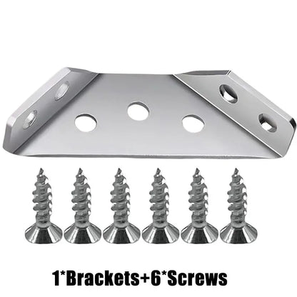 Stainless Steel Corner Connector Bracket with Screws