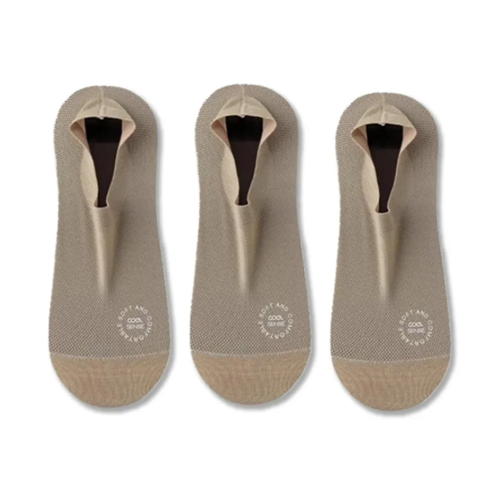 3-Pair Invisible Grip Socks Pack