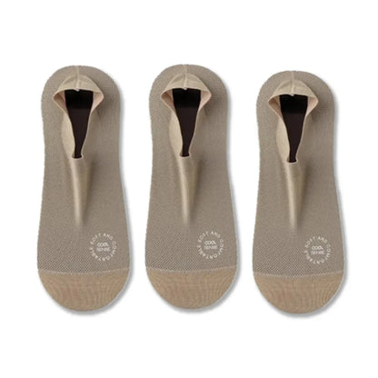 3-Pair Invisible Grip Socks Pack