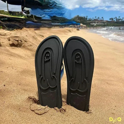 Hidden Print Beach Flops