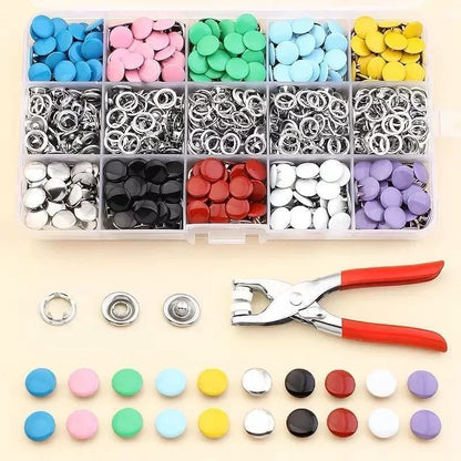 Metal Snap Buttons with Fastener Pliers Kit