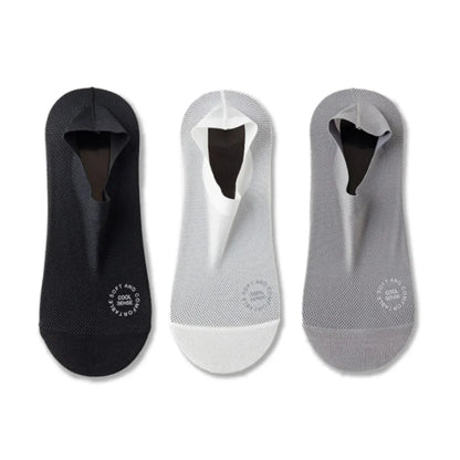 3-Pair Invisible Grip Socks Pack