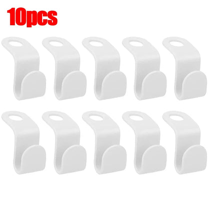 Space-Saving Clothes Hanger Connector Hooks