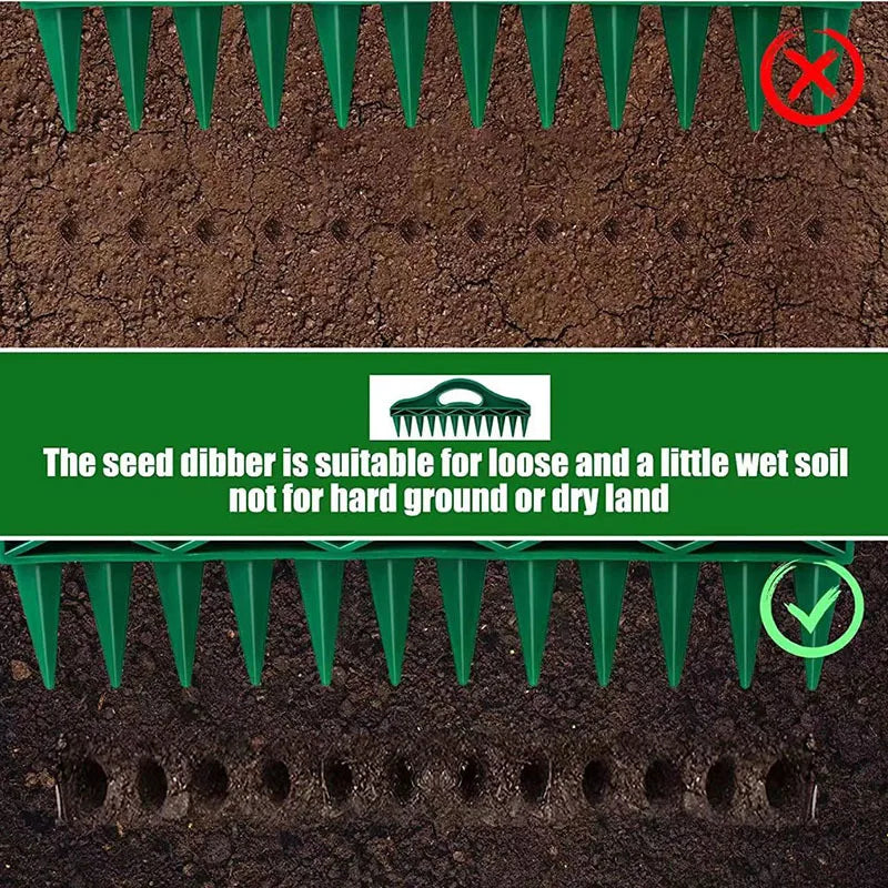 Durable Plastic Hand Dibbler Garden Seeder Tool