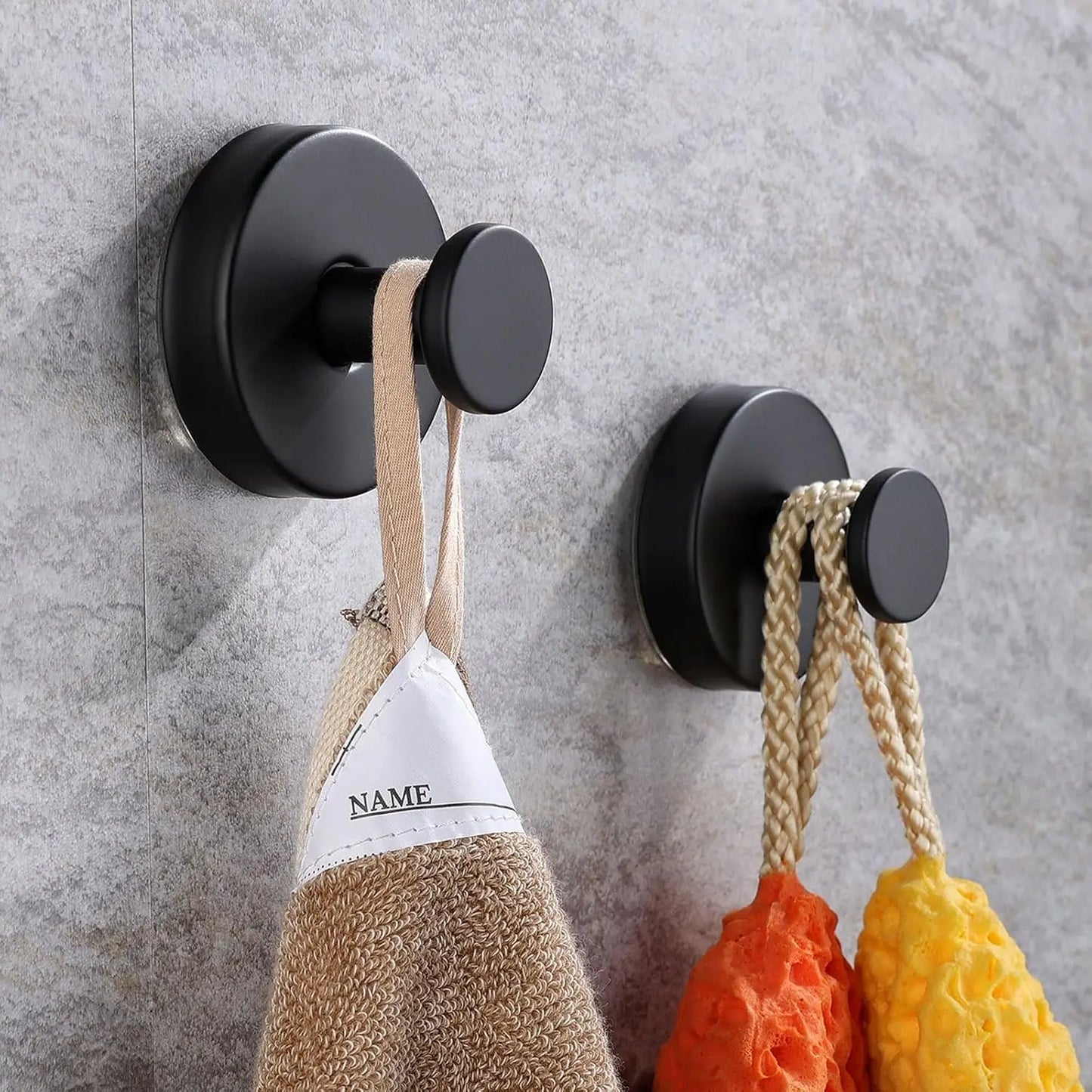 Black Shower Suction Hooks