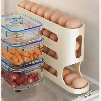 Egg Holder for Fridge, Eggs Dispenser Auto Rolling