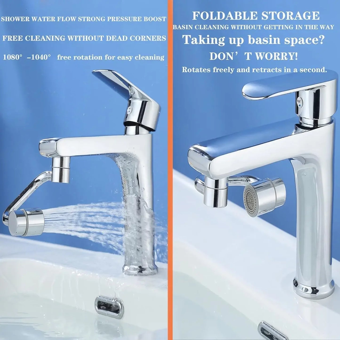 1080° Rotatable Faucet Aerator Extension