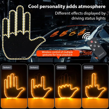 Car Light Hand Finger 🤚🤘👊