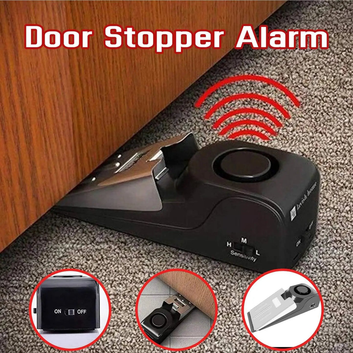 Portable Door Stop Security Alarm