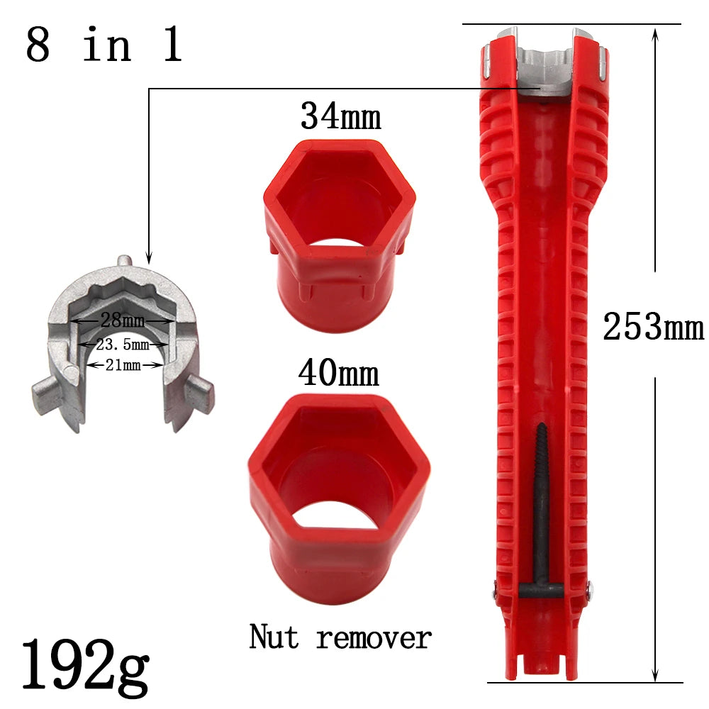 8-in-1 Socket Wrench Set For Removing Water Heater And Pipe Screws