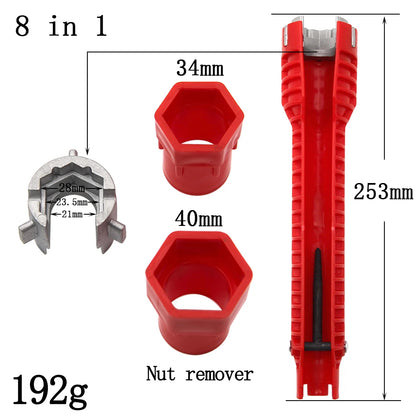 8-in-1 Socket Wrench Set For Removing Water Heater And Pipe Screws