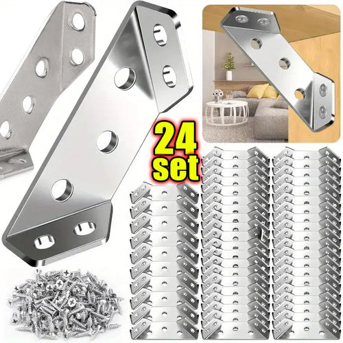 Stainless Steel Corner Connector Bracket with Screws