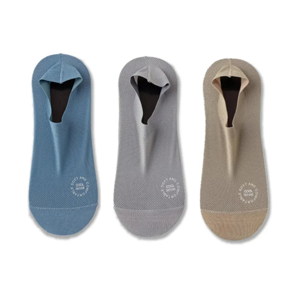 3-Pair Invisible Grip Socks Pack